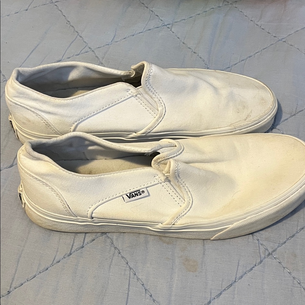 Vans Women’s Classic White Slip-On Sneakers